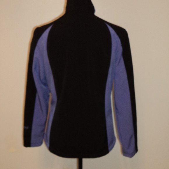 Free Country Women's Jacket Coat Fleece Lined Purple Black Zipper Collar Pockets - Picture 4 of 9